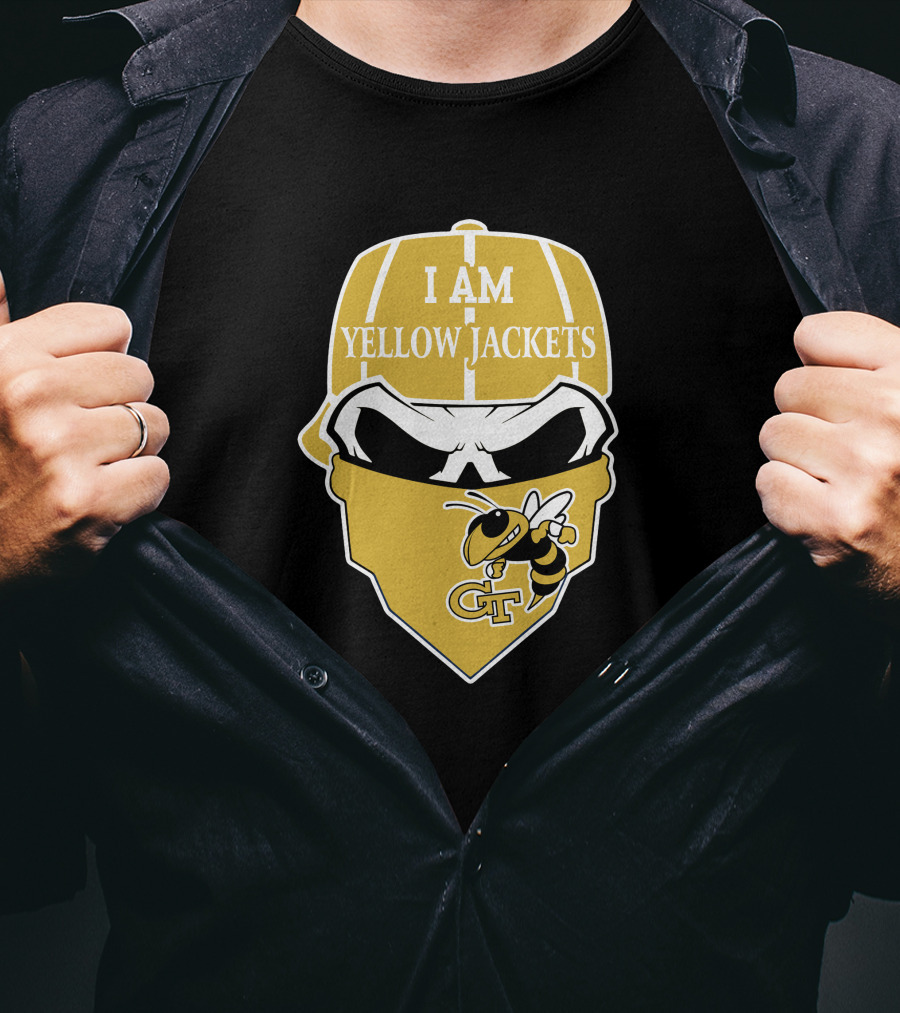 Georgia Tech Yellow Jackets Skull I Am Yellow Jackets T-Shirt