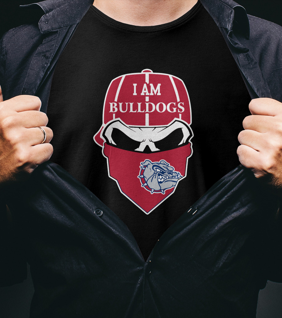 I Am Bulldogs Gonzaga Bulldogs Skull T-Shirt