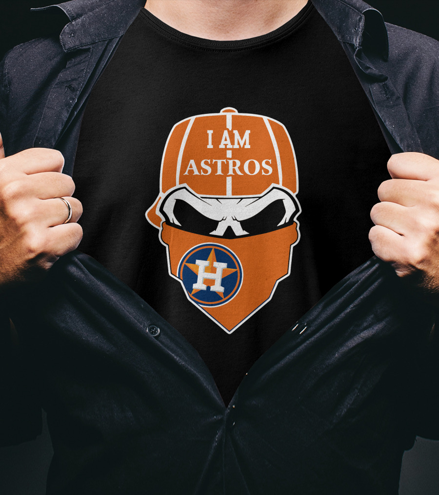 I Am Astros Houston Astros Skull T-Shirt