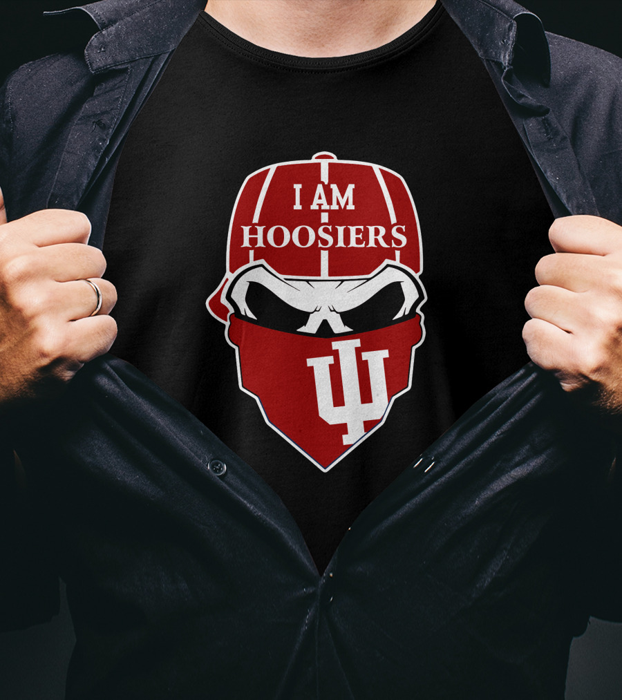 I Am Hoosiers Skull Logo Iu Indiana T-Shirt