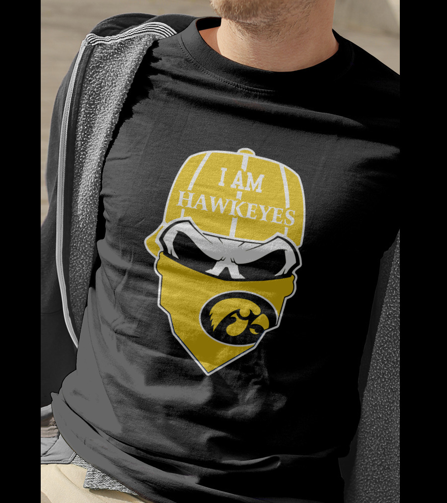 I Am Hawkeyes Iowa Hawkeyes Skull 1 T-Shirt