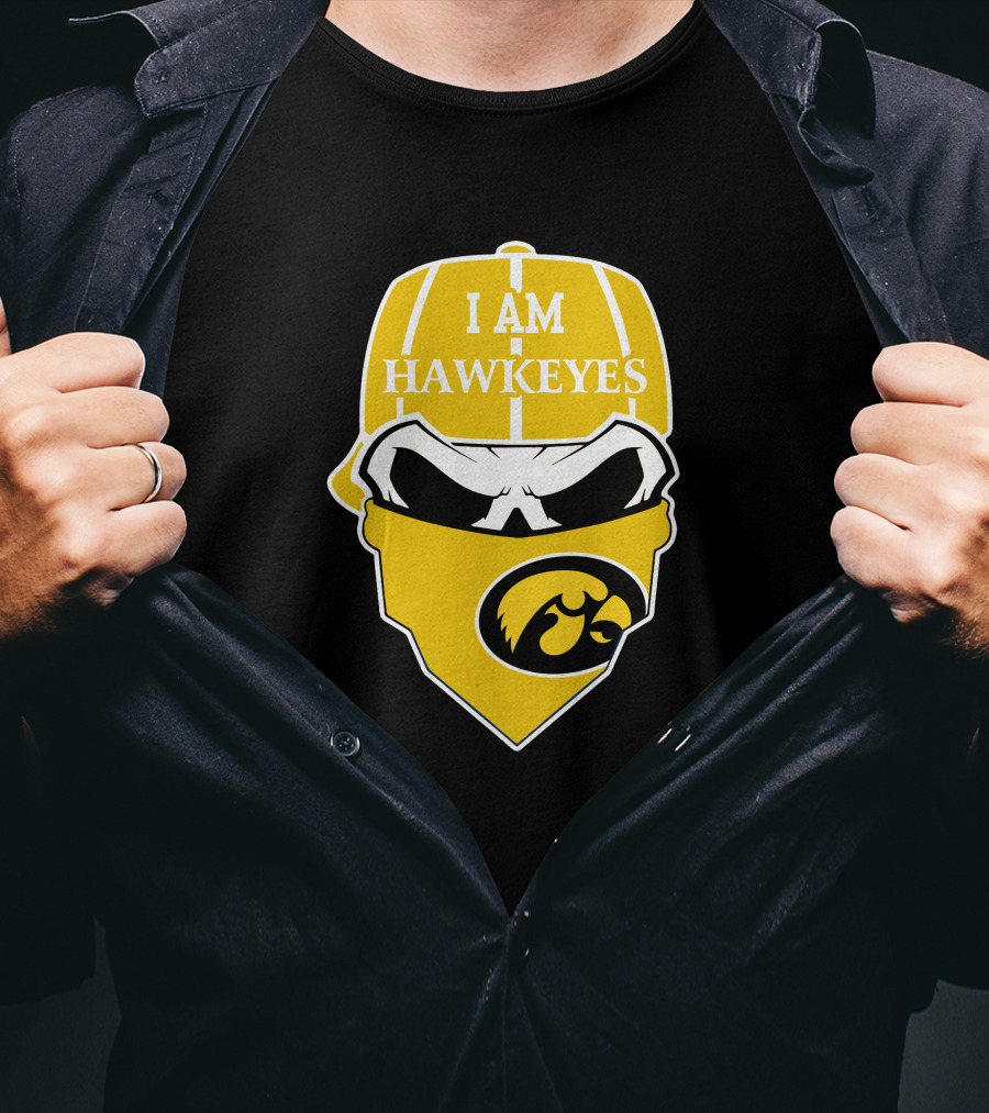I Am Hawkeyes Iowa Hawkeyes Skull 1 T-Shirt