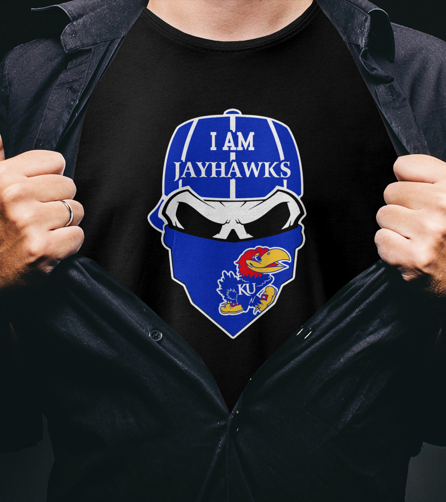 I Am Jayhawks Ku Kansas Jayhawks Skull T-Shirt