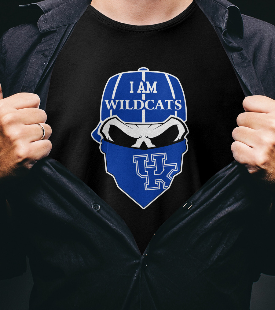 I Am Wildcats Uk Skull Kentucky Wildcats T-Shirt