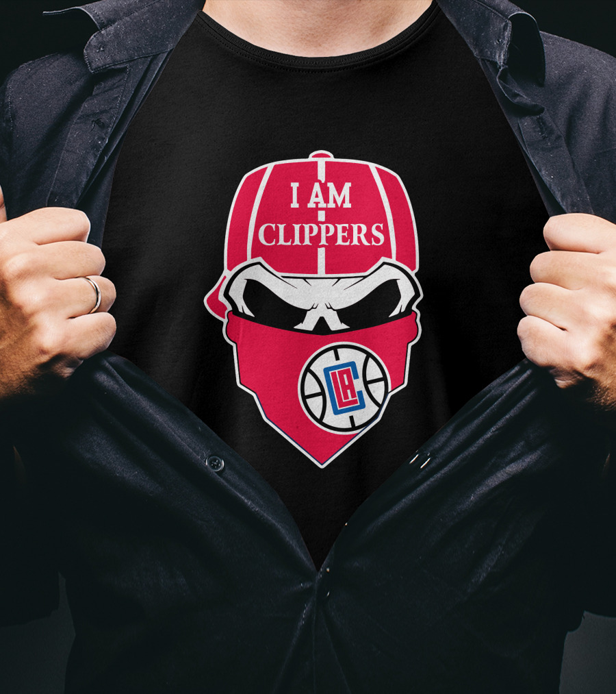 I Am Clippers La Clippers Skull T-Shirt