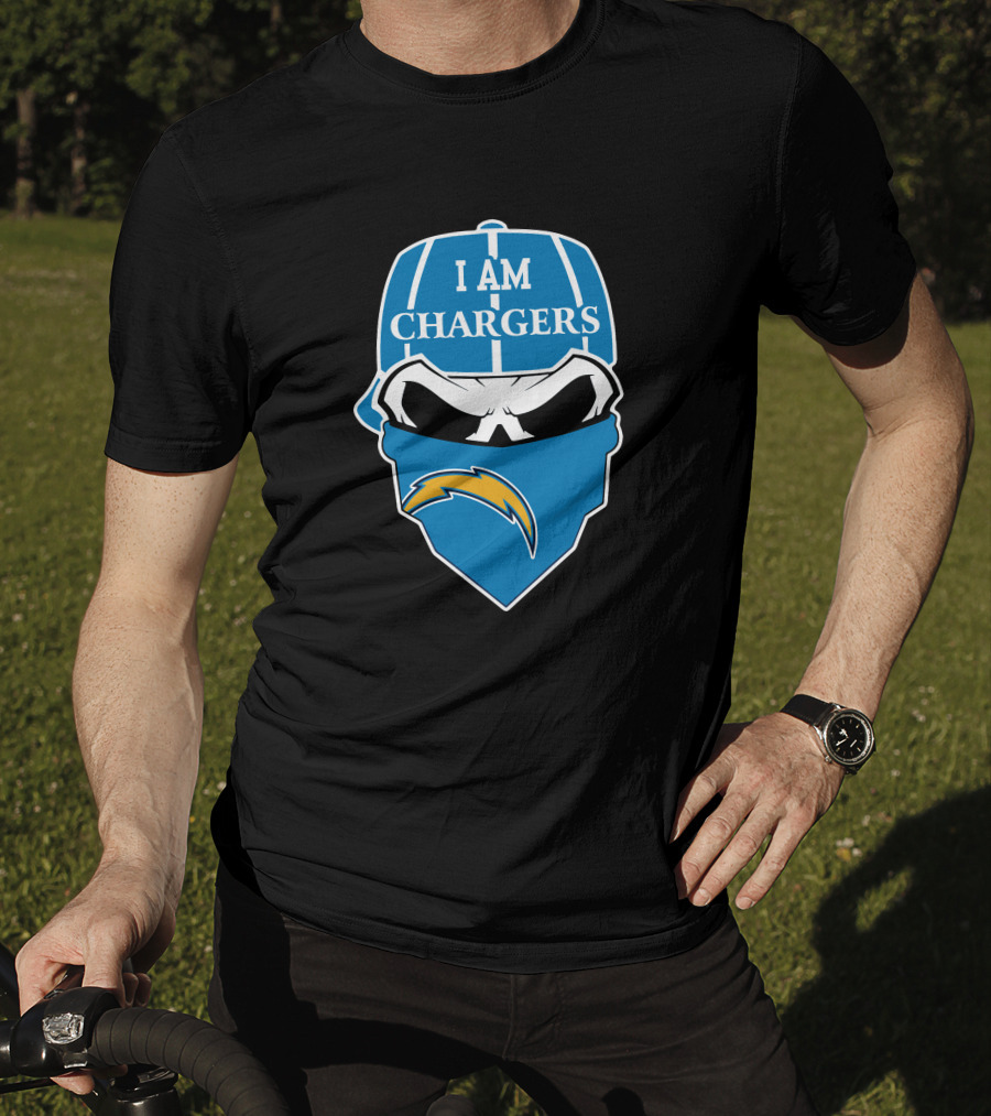 I Am Chargers Los Angeles Skull T-Shirt