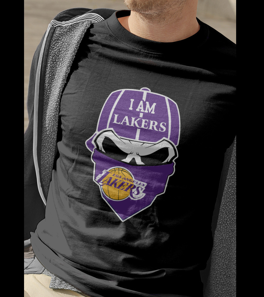 I Am Lakers Los Angeles Lakers Skull T-Shirt