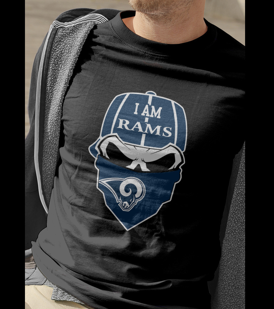 I Am Rams Los Angeles Rams Skull T-Shirt