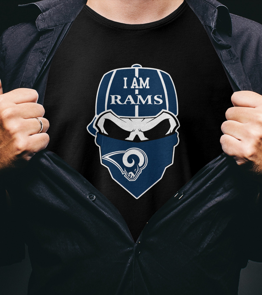I Am Rams Los Angeles Rams Skull T-Shirt