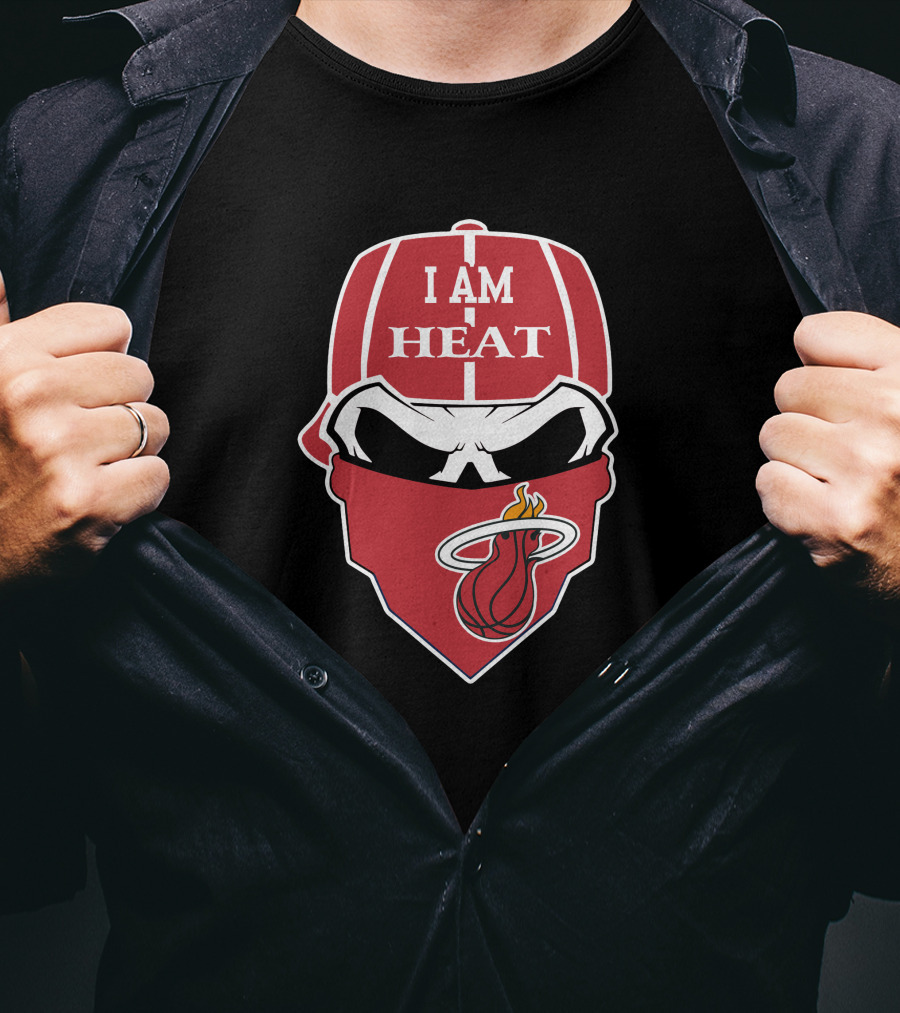 I Am Heat Miami Heat Skull T-Shirt