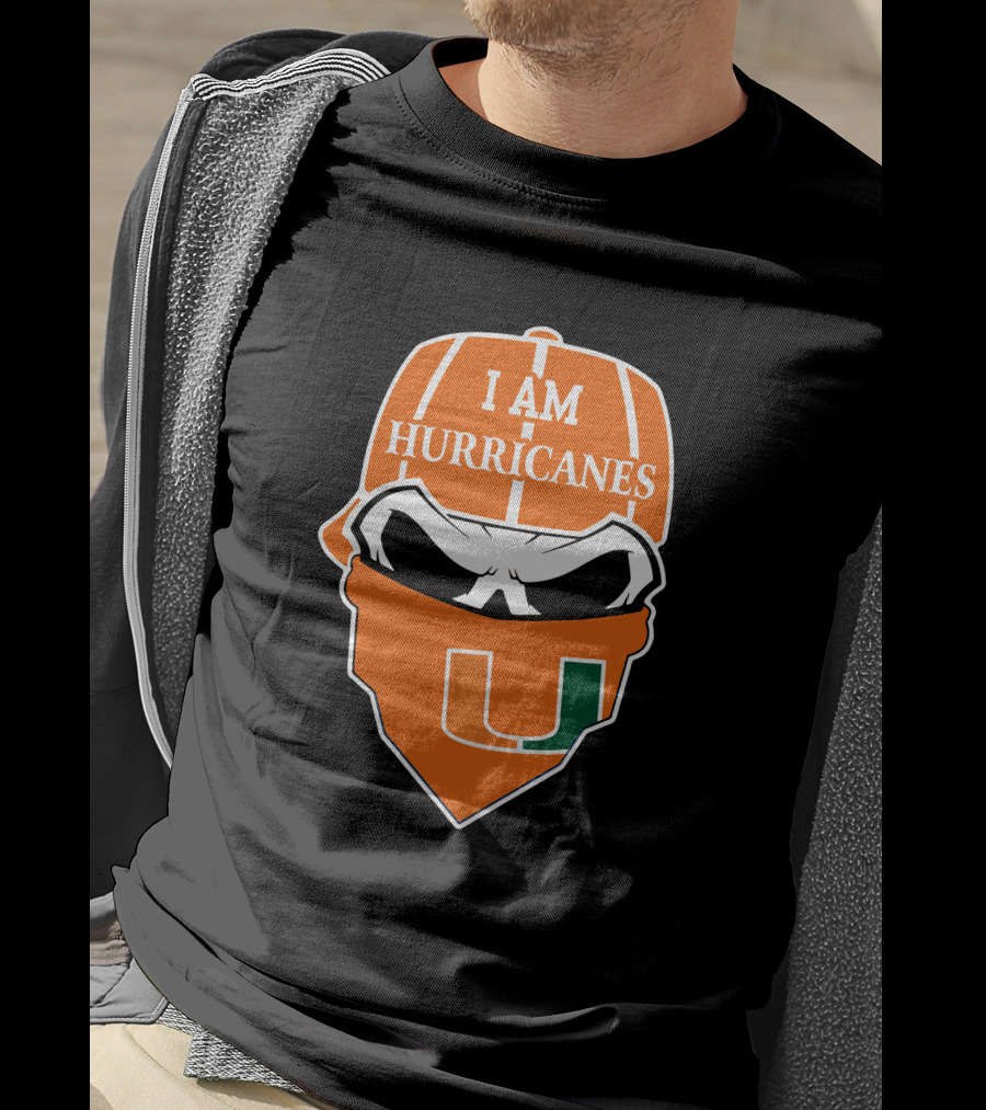 I Am Miami Hurricanes Skull U T-Shirt