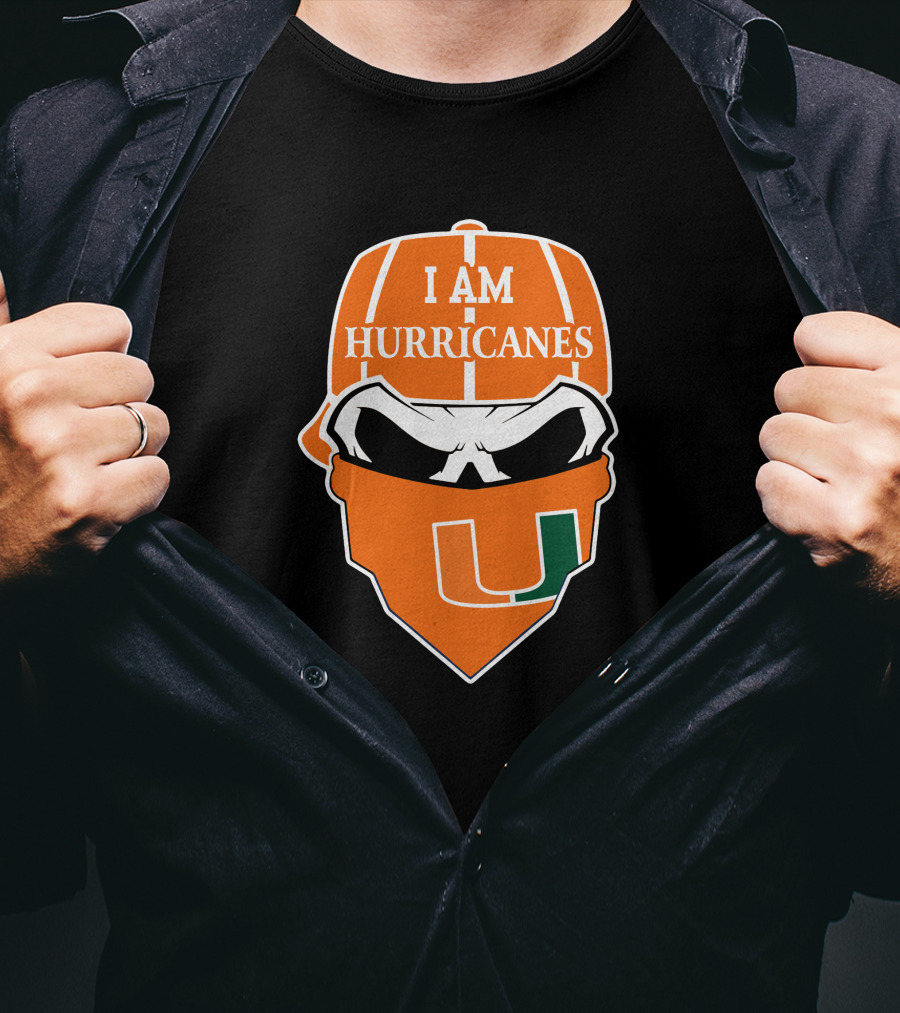 I Am Miami Hurricanes Skull U T-Shirt