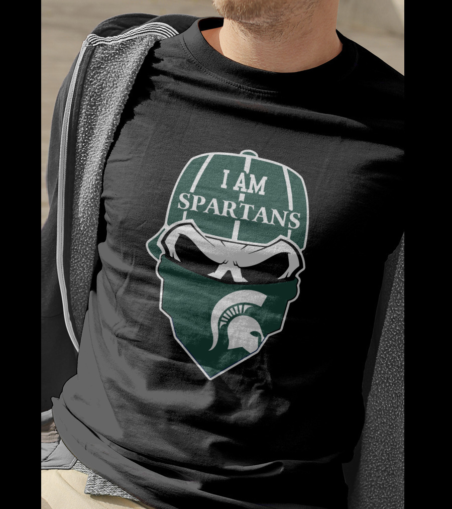 I Am Spartans Michigan State Skull T-Shirt