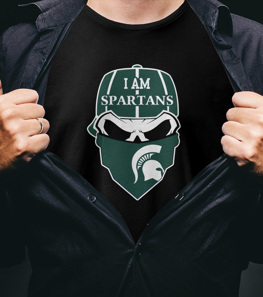 I Am Spartans Michigan State Skull T-Shirt