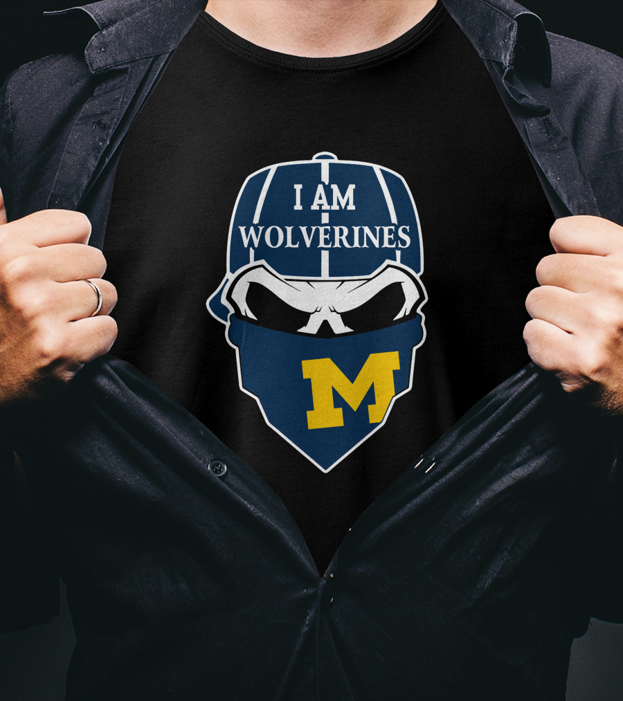 I Am Wolverines Skull M T-Shirt