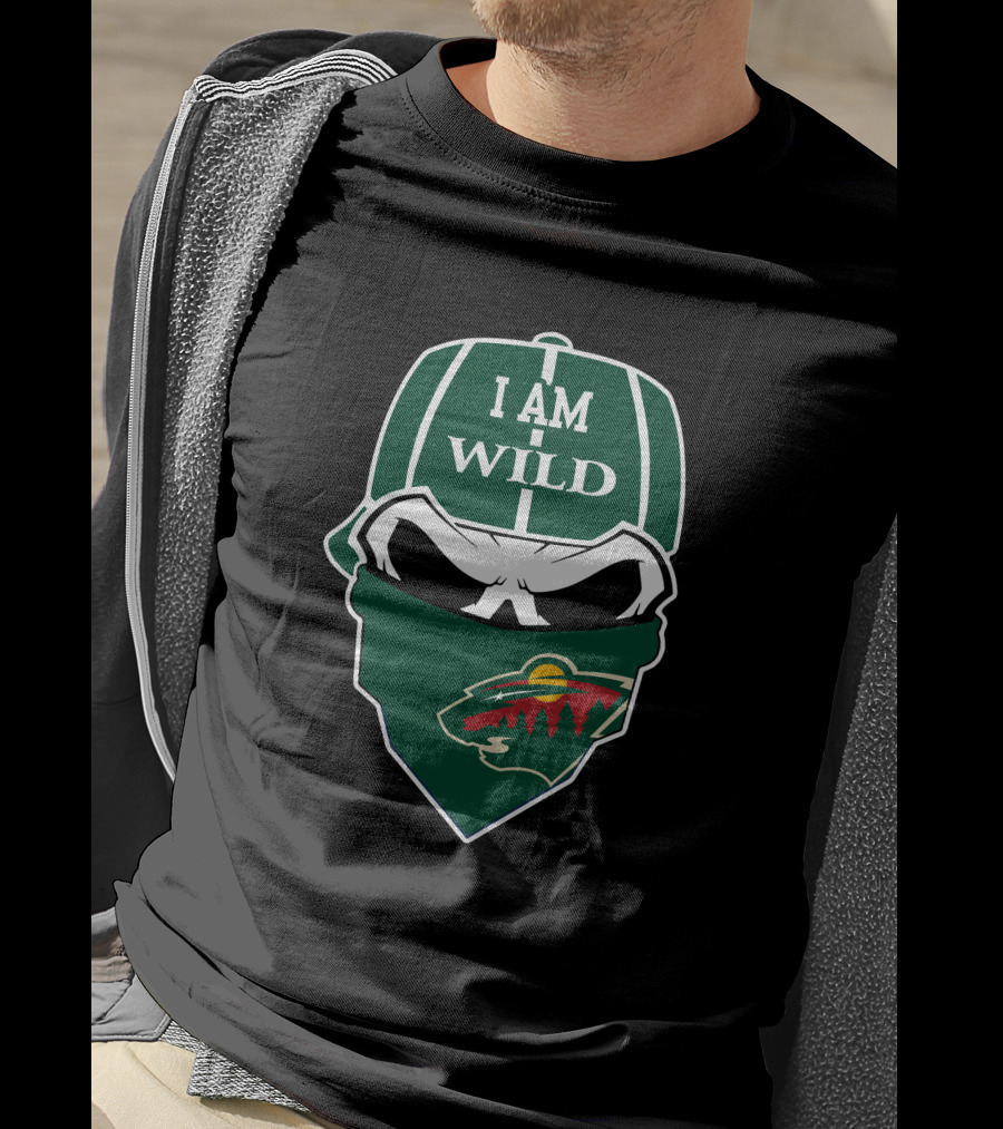 I Am Wild Minnesota Wild Skull T-Shirt