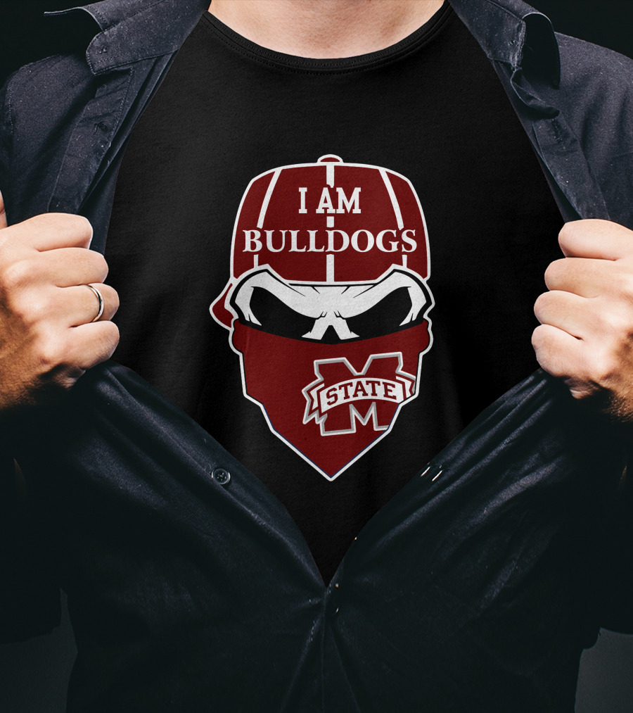 I Am Bulldogs Mississippi State Skull T-Shirt