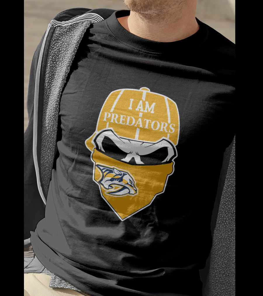 I Am Predators Nashville Predators Skull T-Shirt