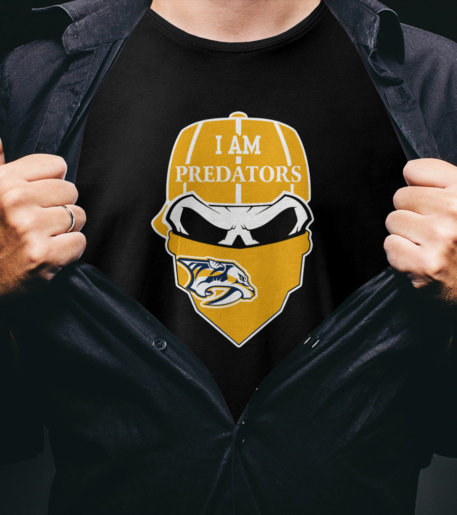 I Am Predators Nashville Predators Skull T-Shirt