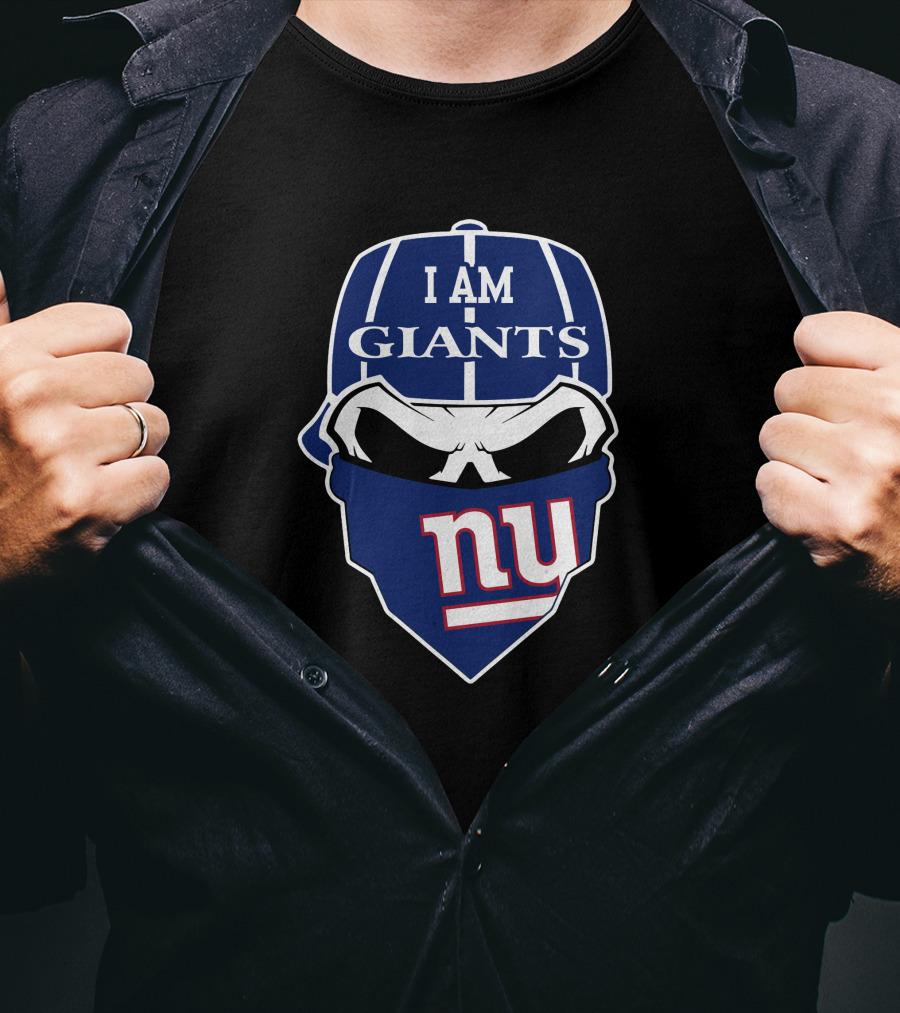 I Am Giants New York Giants Skull 1 T-Shirt