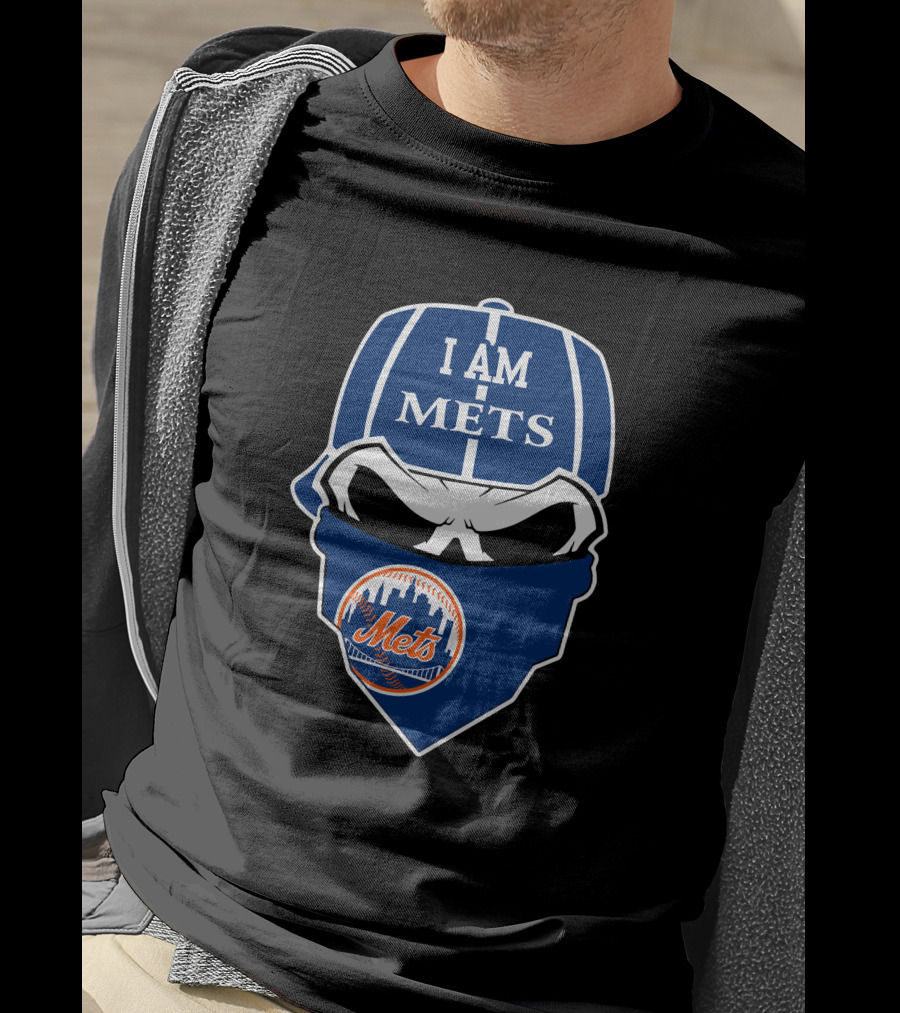 I Am Mets New York Mets Skull T-Shirt