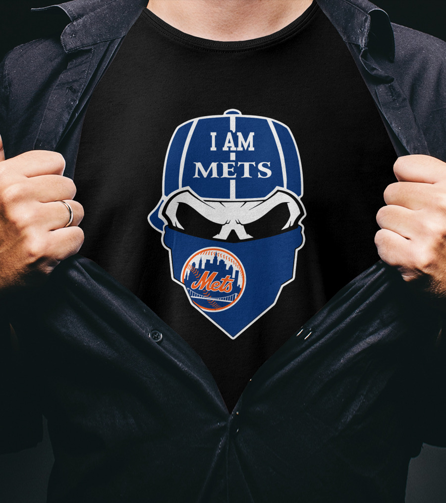 I Am Mets New York Mets Skull T-Shirt