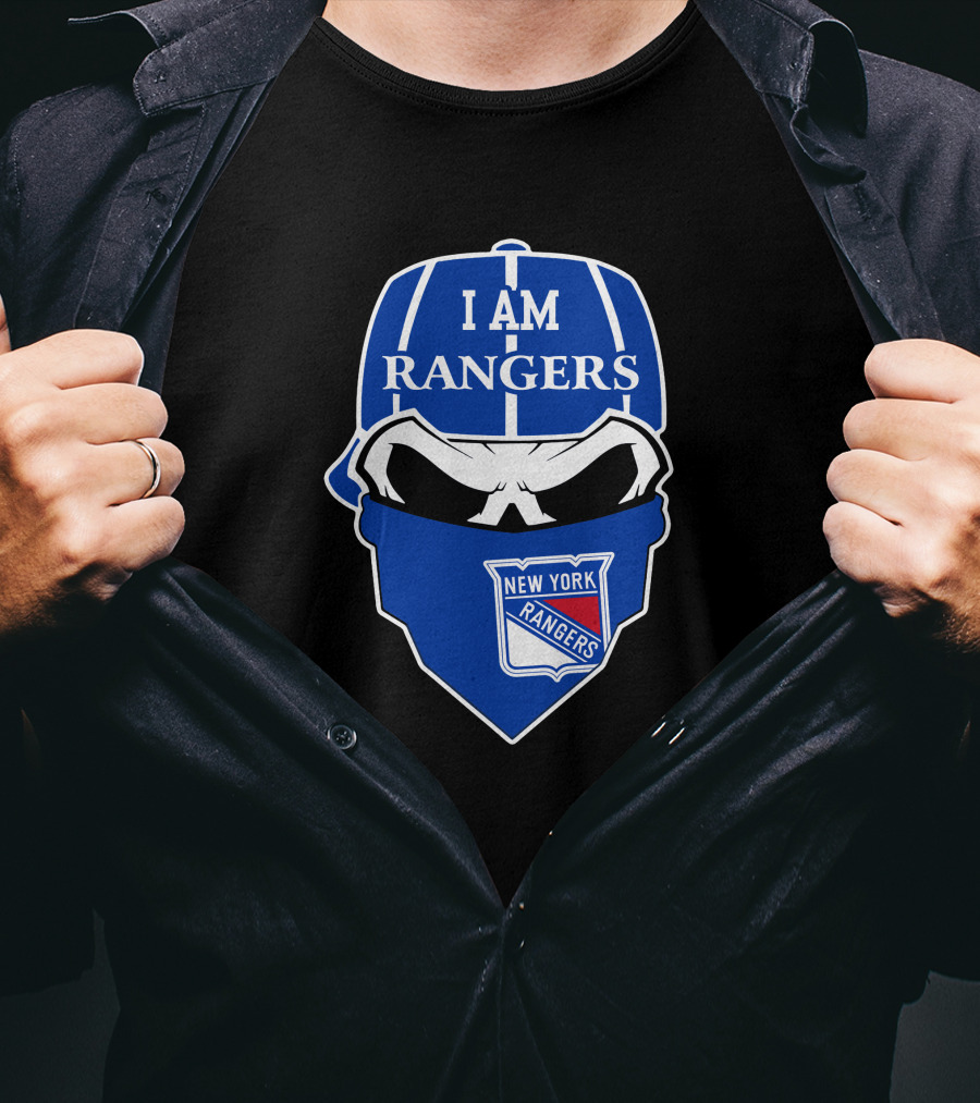 I Am Rangers New York Rangers Skull T-Shirt