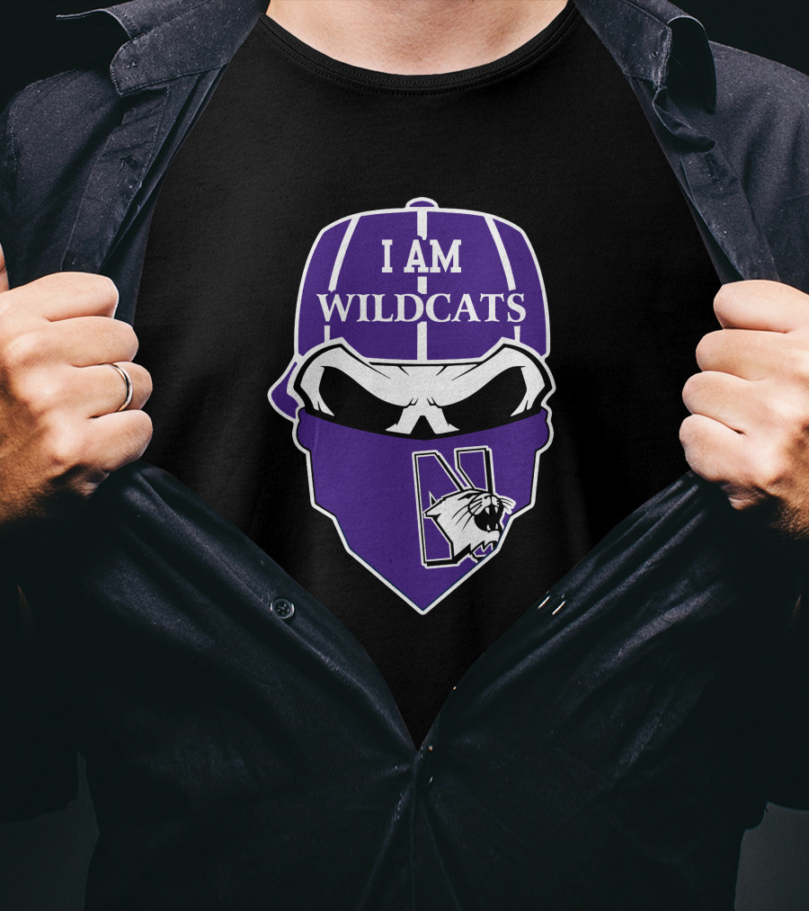 I Am Northwestern Wildcats Skull T-Shirt