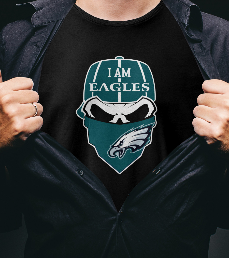 I Am Eagles Philadelphia Skull T-Shirt