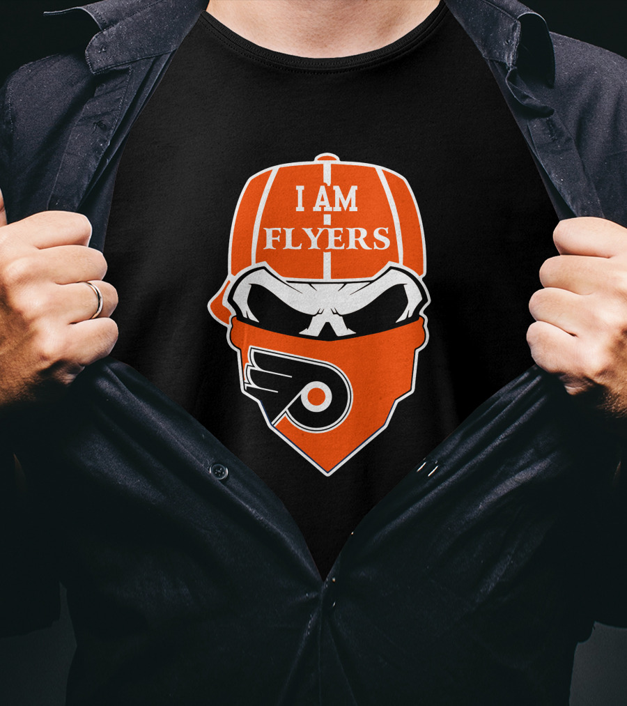 I Am Flyers Philadelphia Flyers Skull T-Shirt