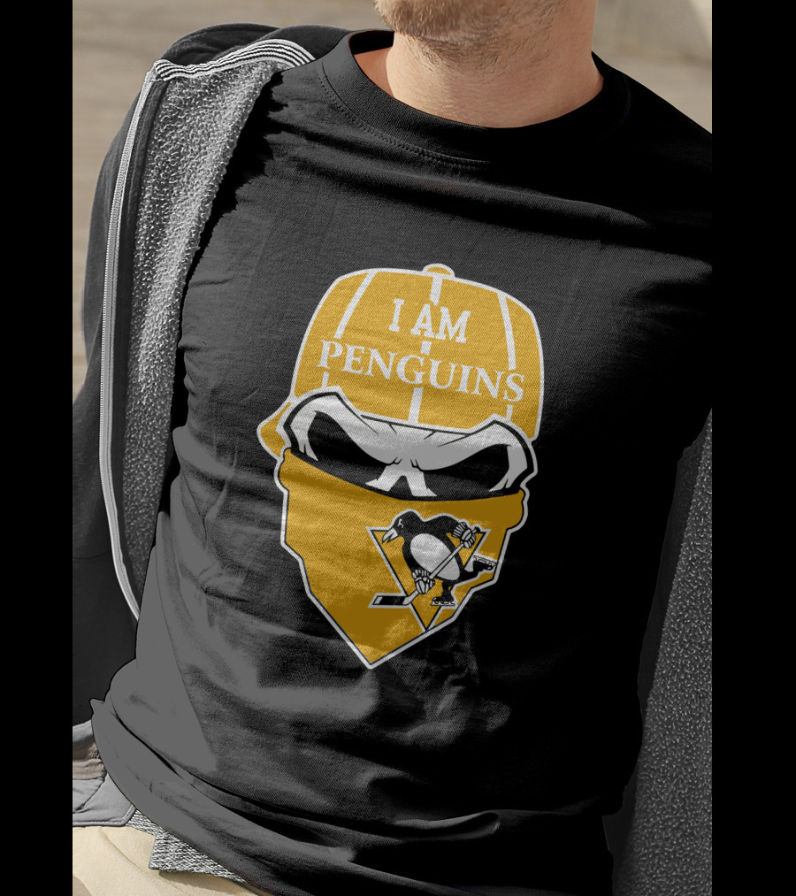 I Am Penguins Skull Hockey Mask T-Shirt