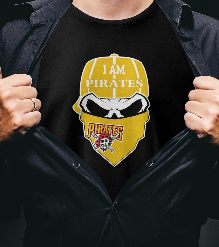 I Am Pirates Skull Bandana Pittsburgh Pirates T-Shirt