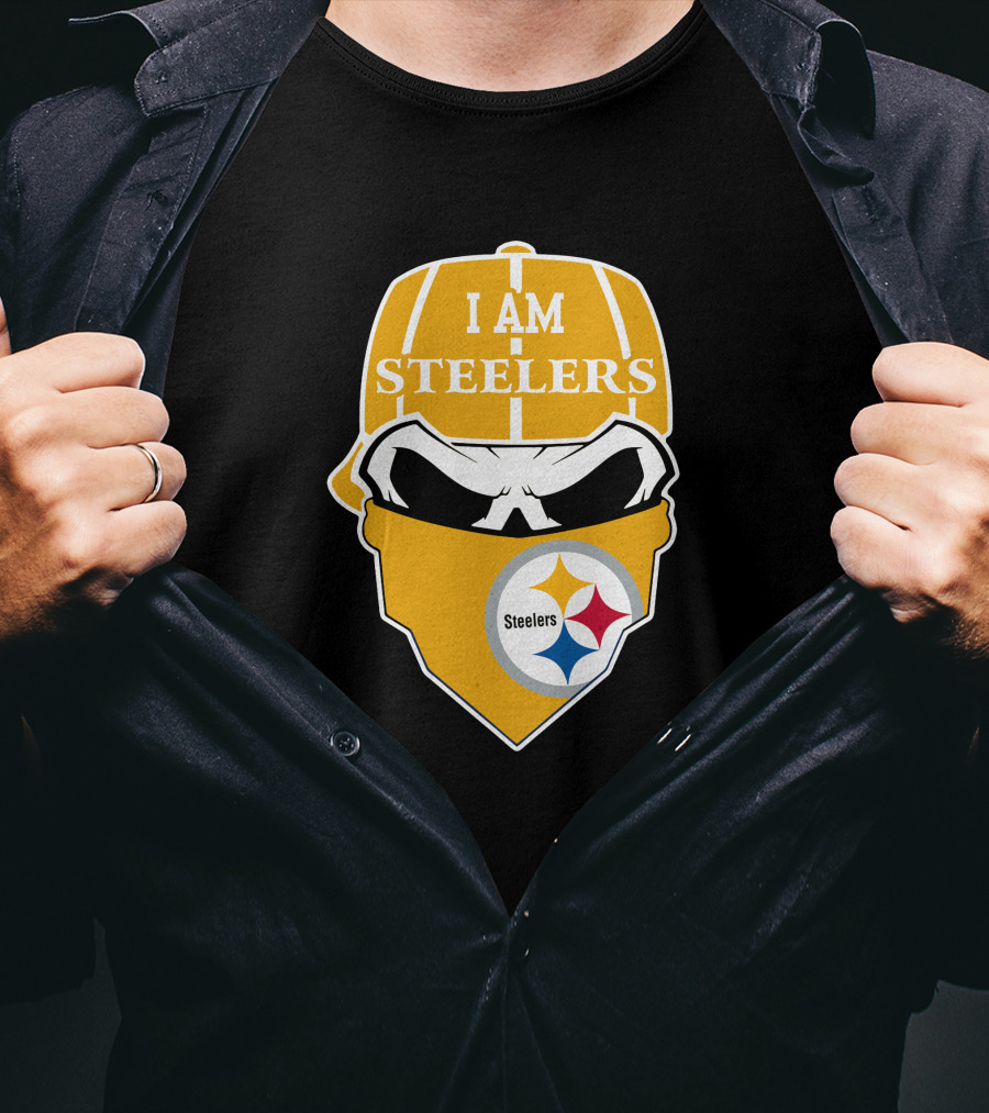 Pittsburgh Steelers Skull I Am Steelers T-Shirt