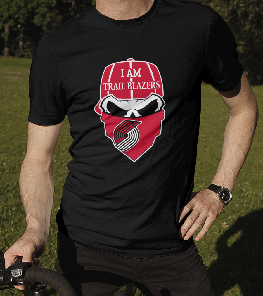 I Am Trail Blazers Skull T-Shirt