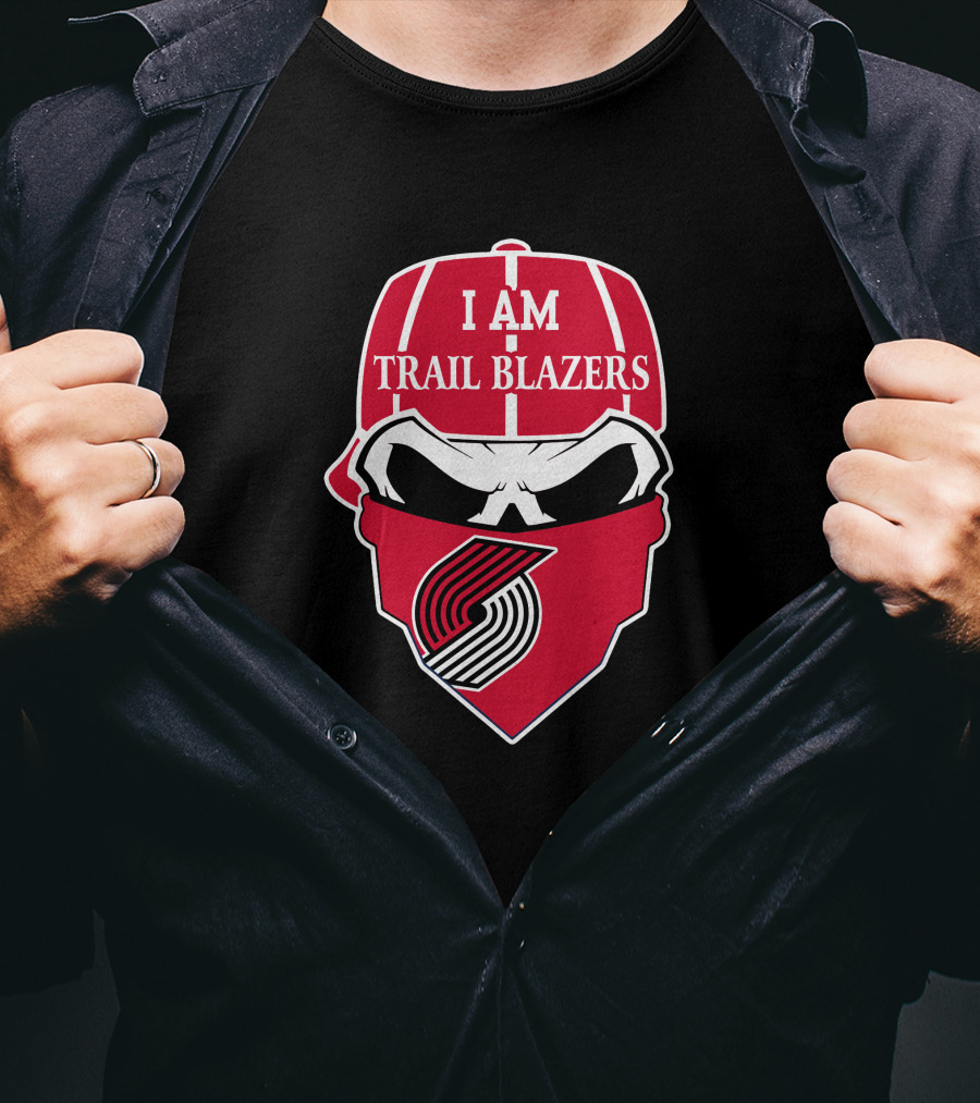 I Am Trail Blazers Skull T-Shirt
