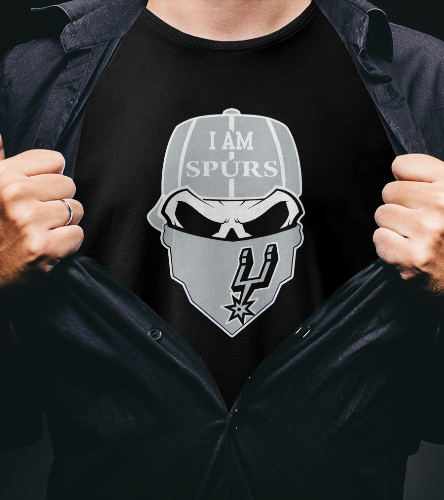 San Antonio Spurs I Am Spurs Skull T-Shirt