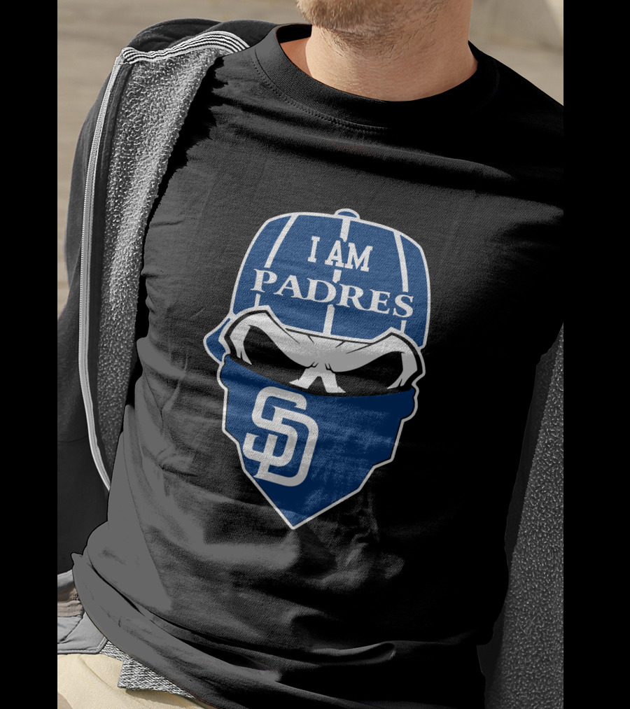 I Am Padres Sd Skull San Diego Padres T-Shirt
