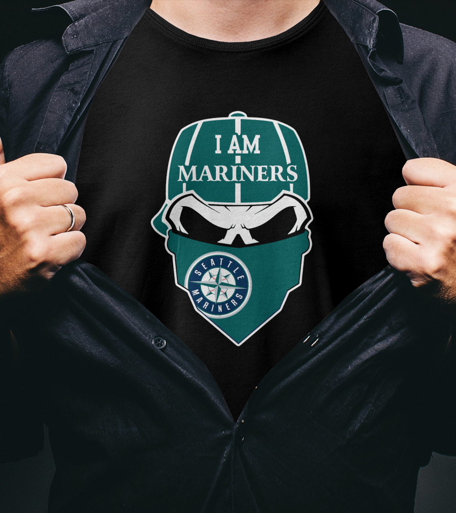 I Am Mariners Seattle Mariners Skull T-Shirt