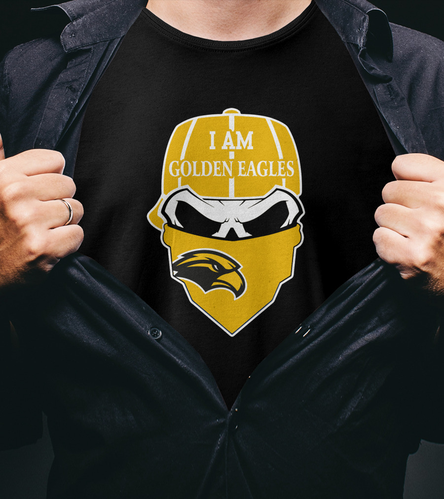 Southern Mississippi Golden Eagles I Am Skull T-Shirt
