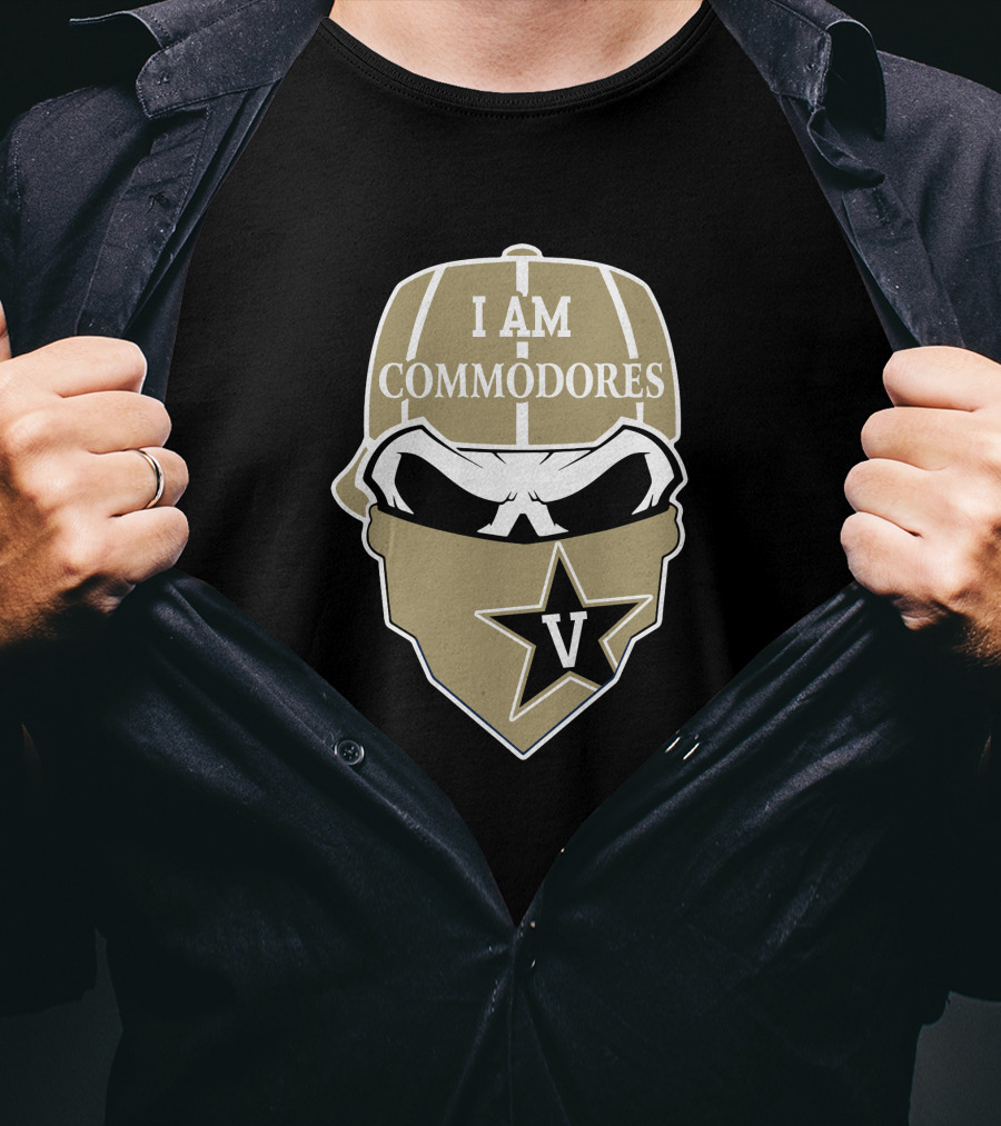 I Am Vanderbilt Commodores Skull V Star T-Shirt