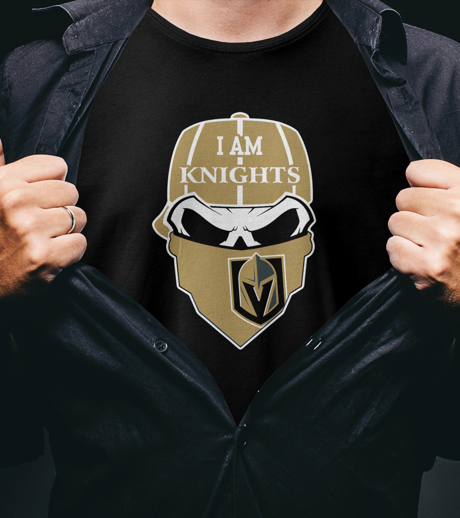I Am Knights Vegas Golden Knights Skull T-Shirt