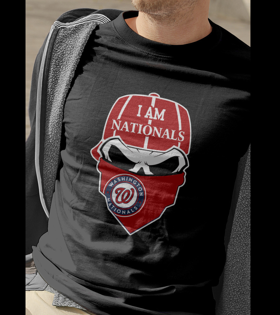 I Am Nationals Washington Nationals Skull T-Shirt