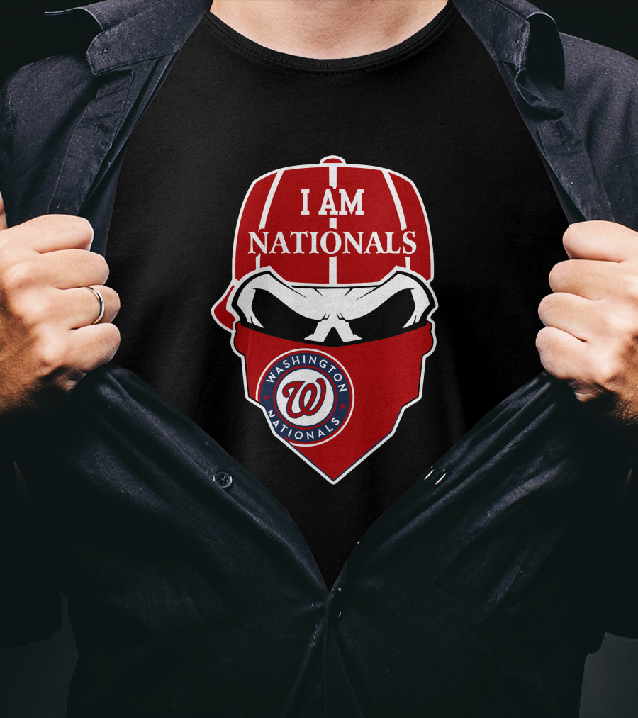 I Am Nationals Washington Nationals Skull T-Shirt