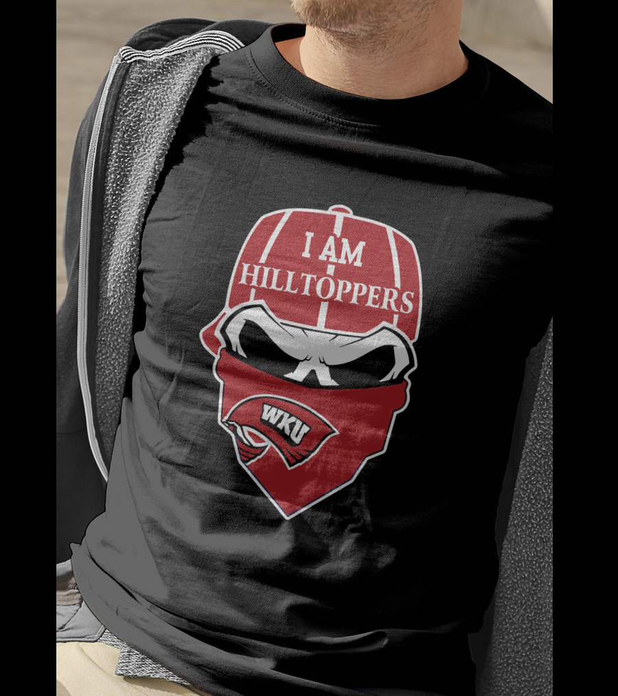 I Am Hilltoppers Wku Skull Western Kentucky T-Shirt
