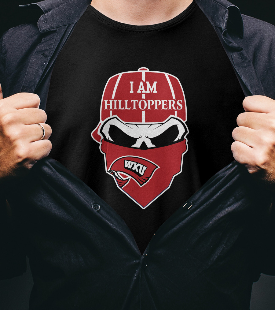 I Am Hilltoppers Wku Skull Western Kentucky T-Shirt