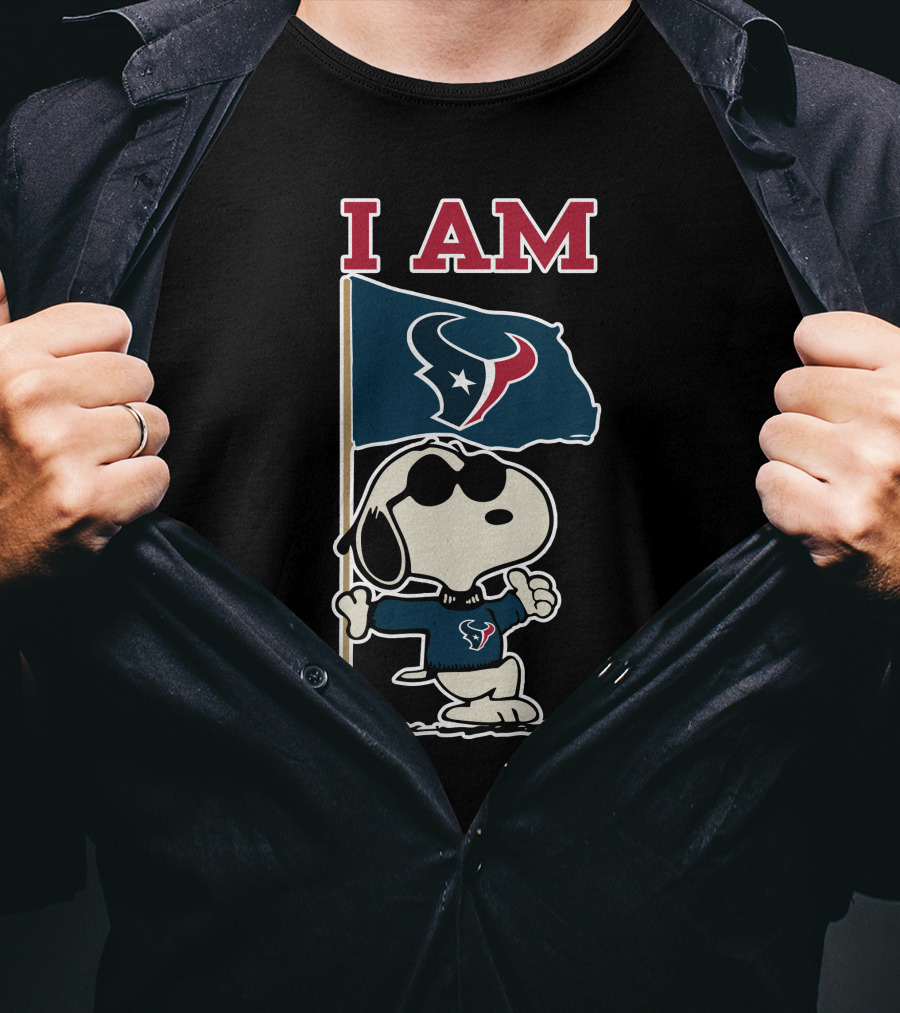 I Am Houston Texans Snoopy T-Shirt
