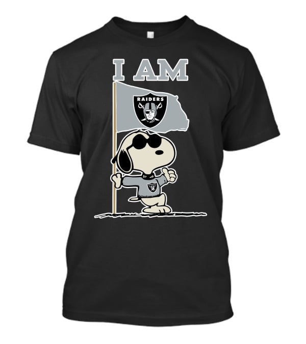 I Am Las Vegas Raiders Snoopy Flag T-Shirt