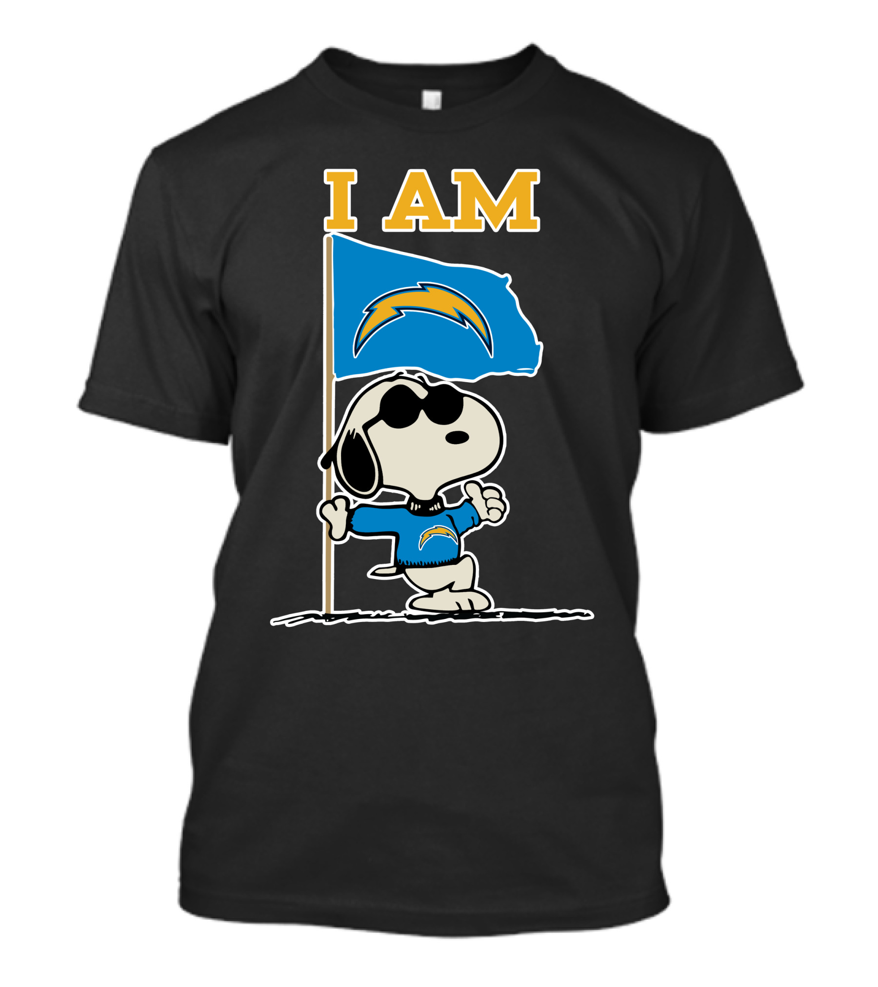 I Am Los Angeles Chargers Snoopy T-Shirt