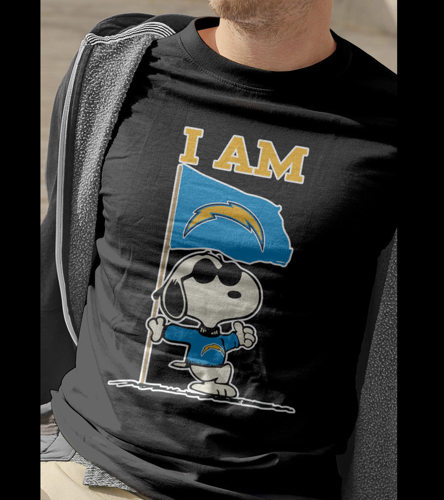 I Am Los Angeles Chargers Snoopy T-Shirt