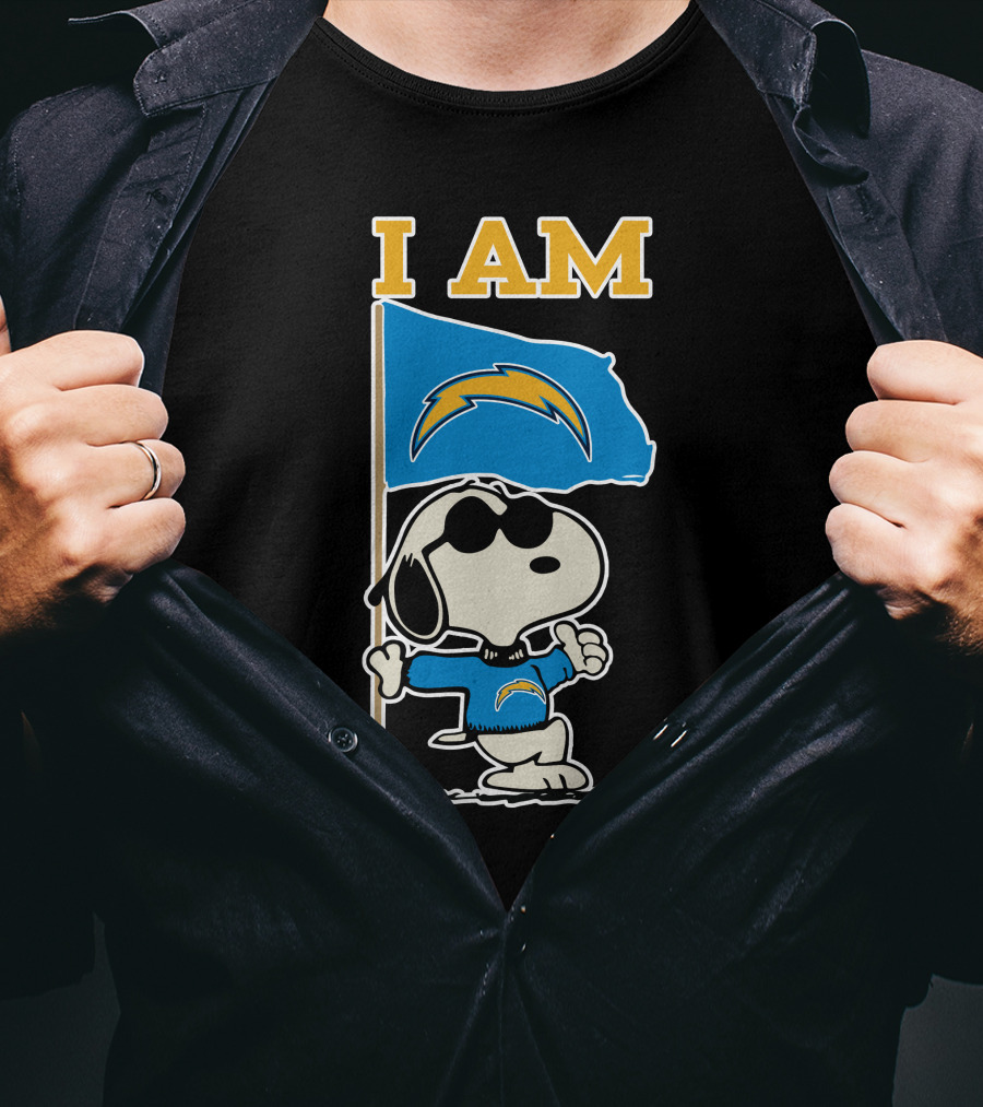 I Am Los Angeles Chargers Snoopy T-Shirt